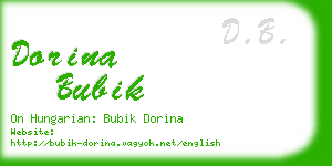 dorina bubik business card